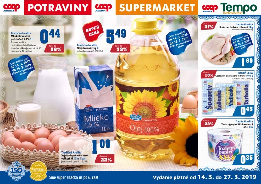 1. stránka Coop letáku
