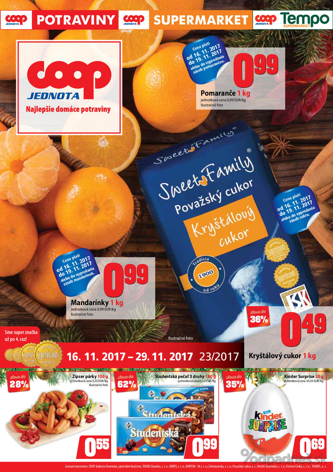 1. stránka Coop letáku