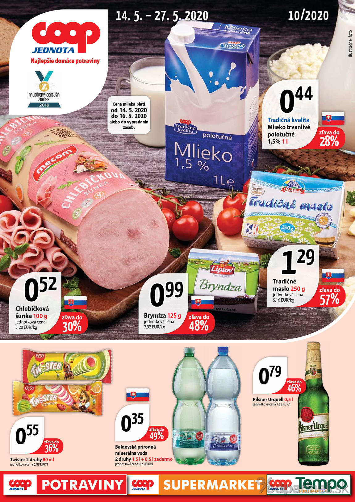 1. stránka Coop letáku