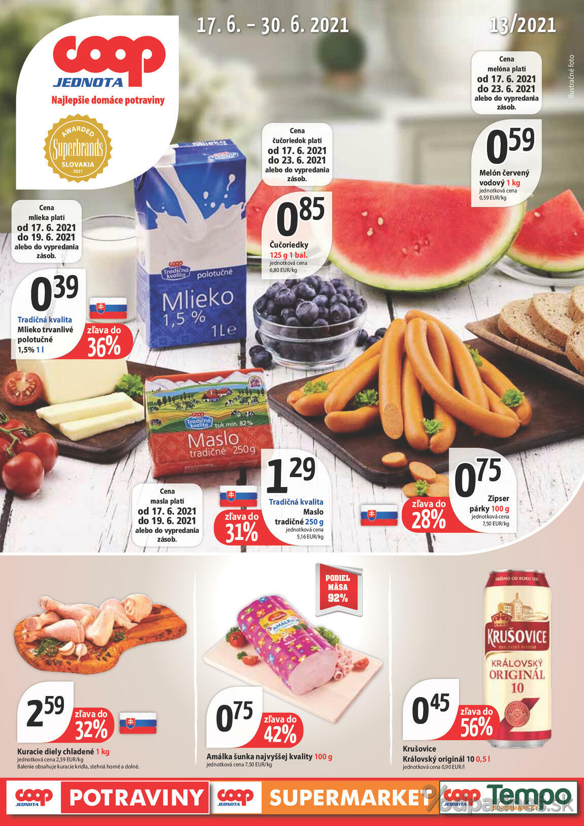 1. stránka Coop letáku