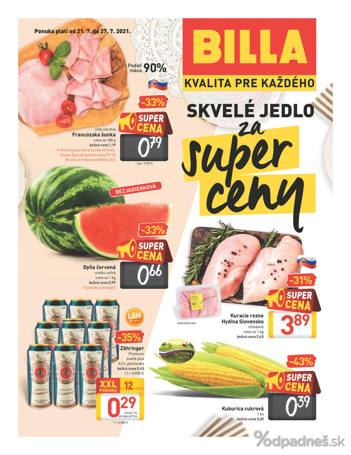 1. stránka Billa letáku