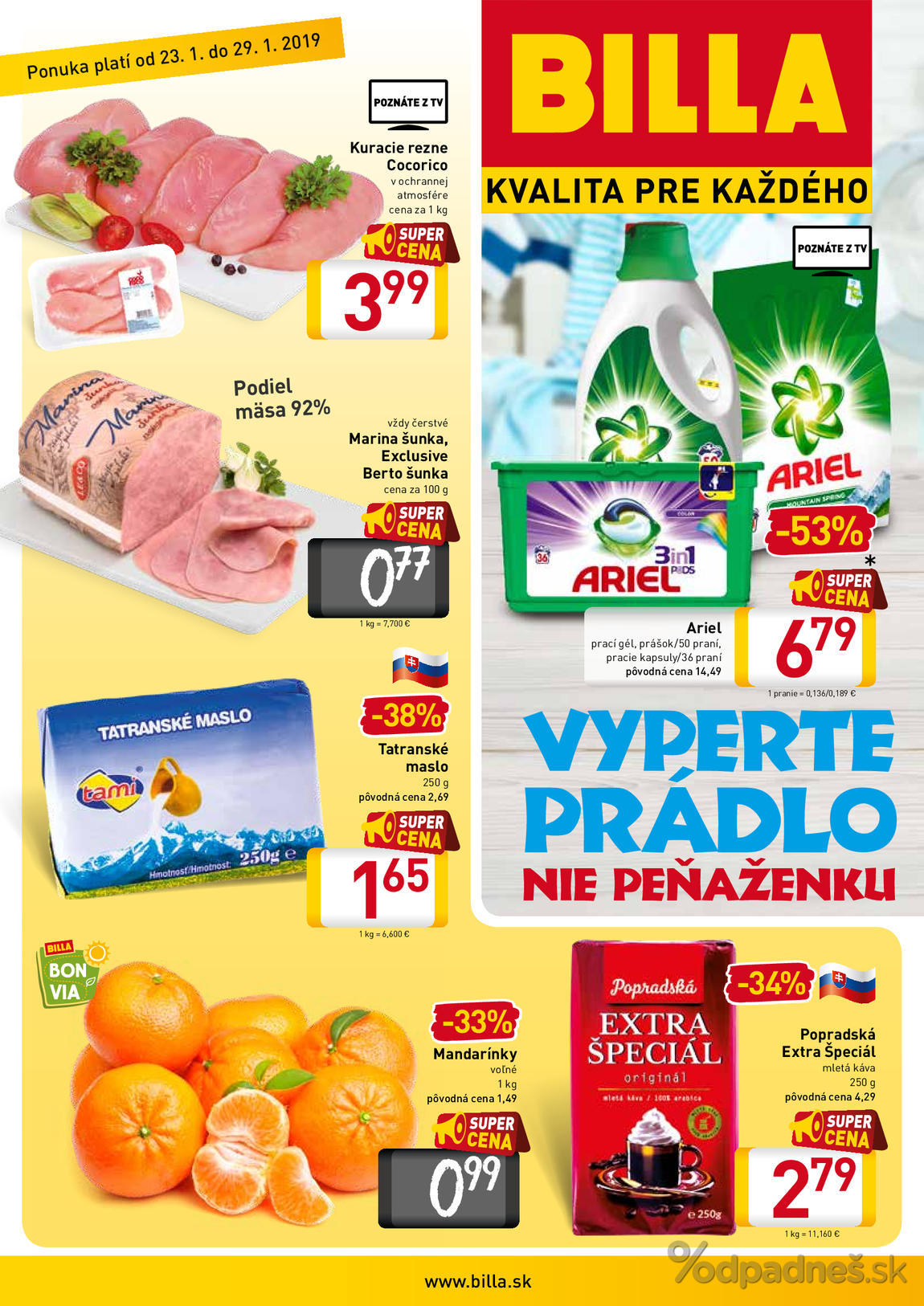 1. stránka Billa letáku