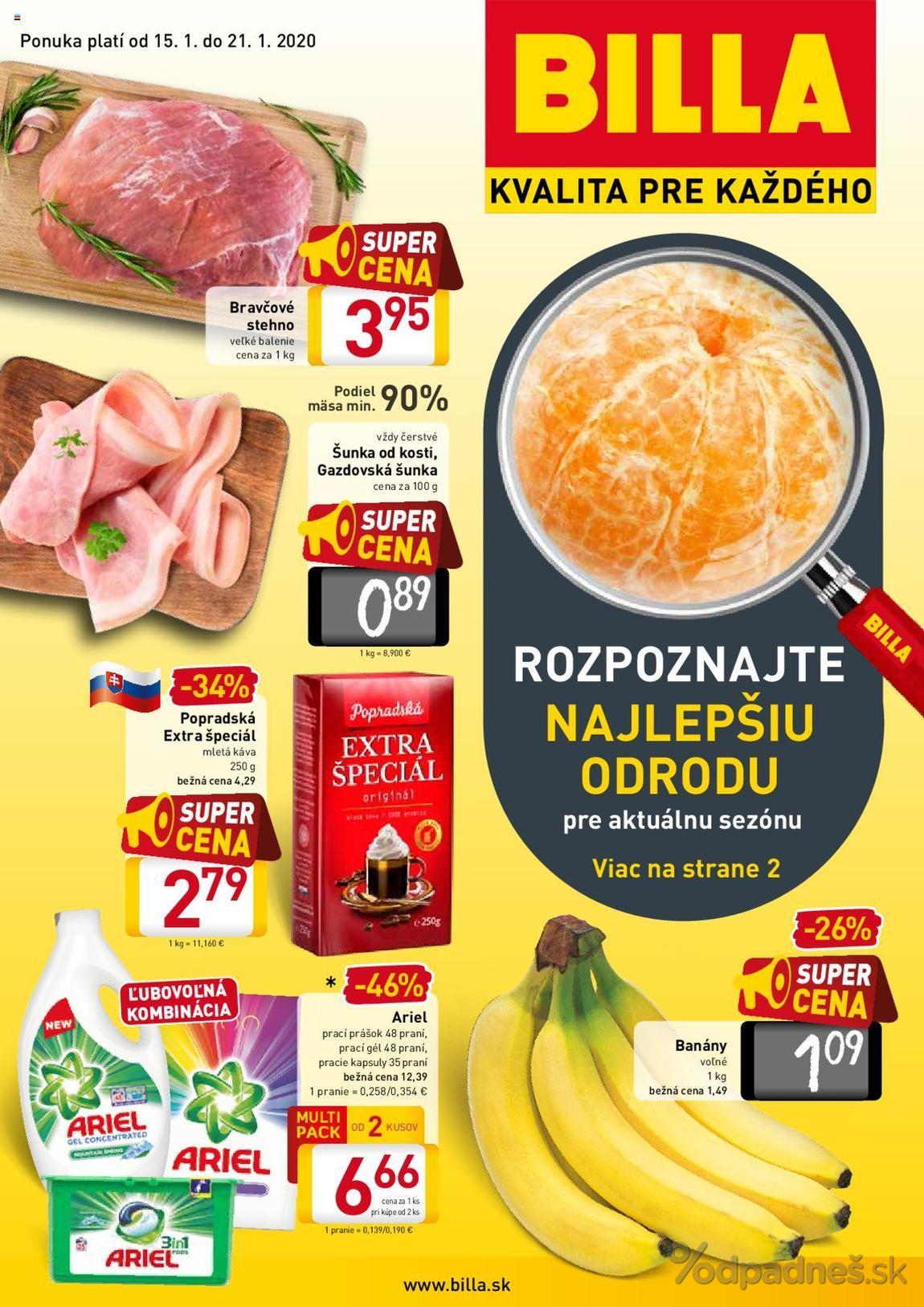 1. stránka Billa letáku