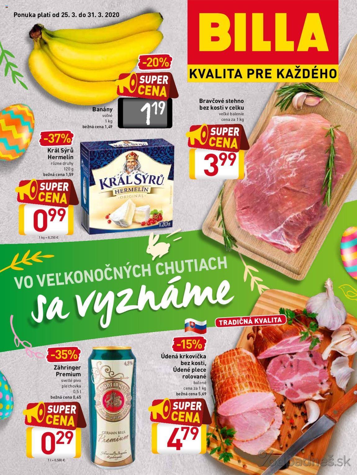 1. stránka Billa letáku
