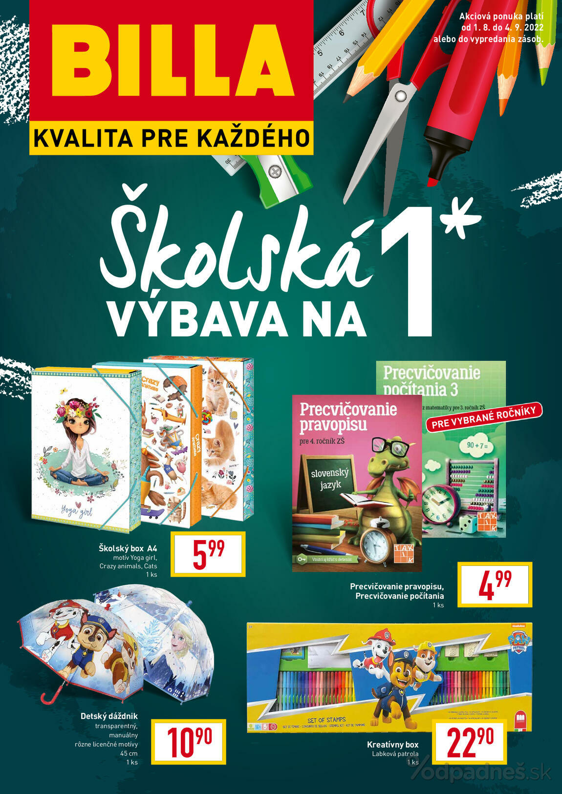 1. stránka Billa letáku