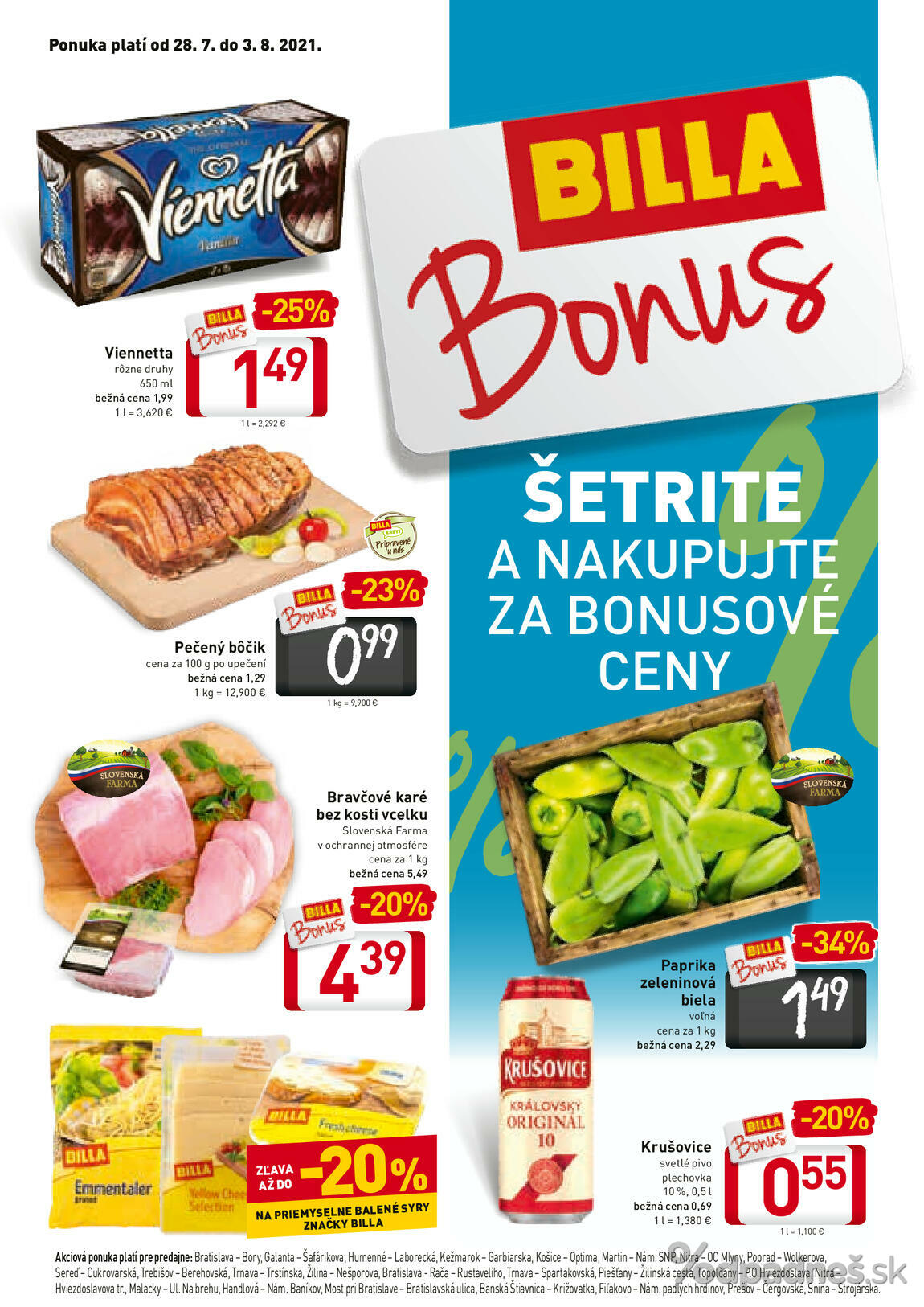 1. stránka Billa letáku