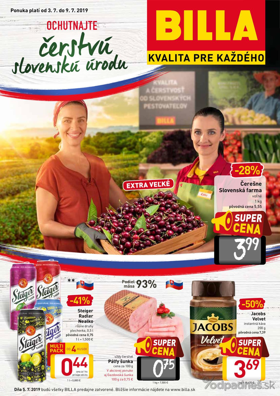 1. stránka Billa letáku