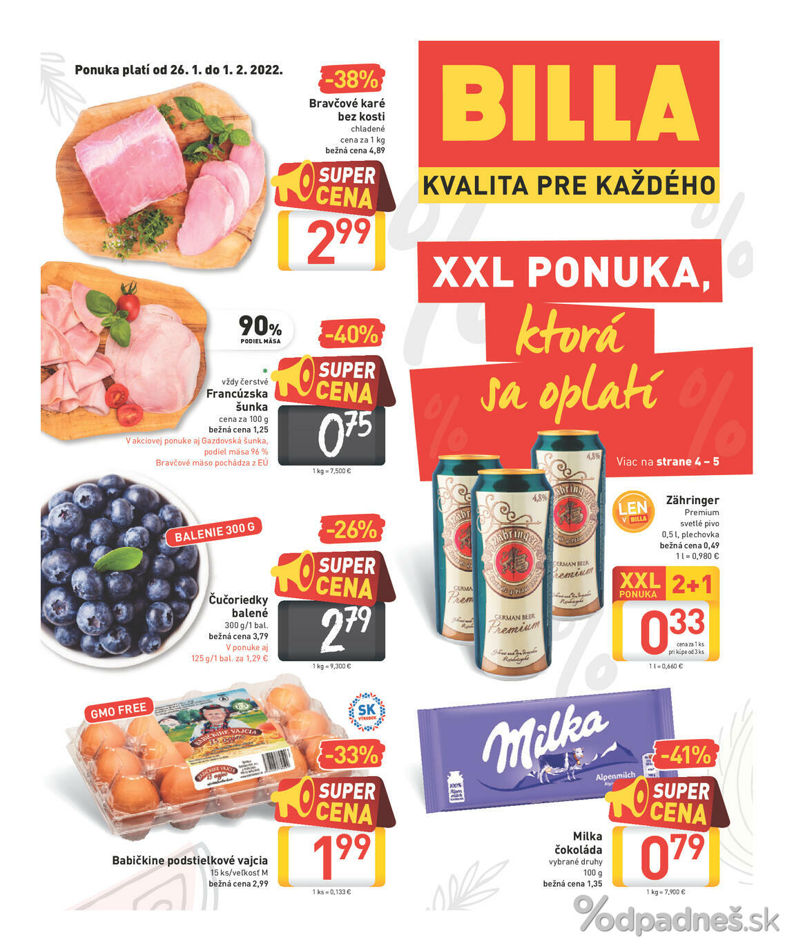 1. stránka Billa letáku