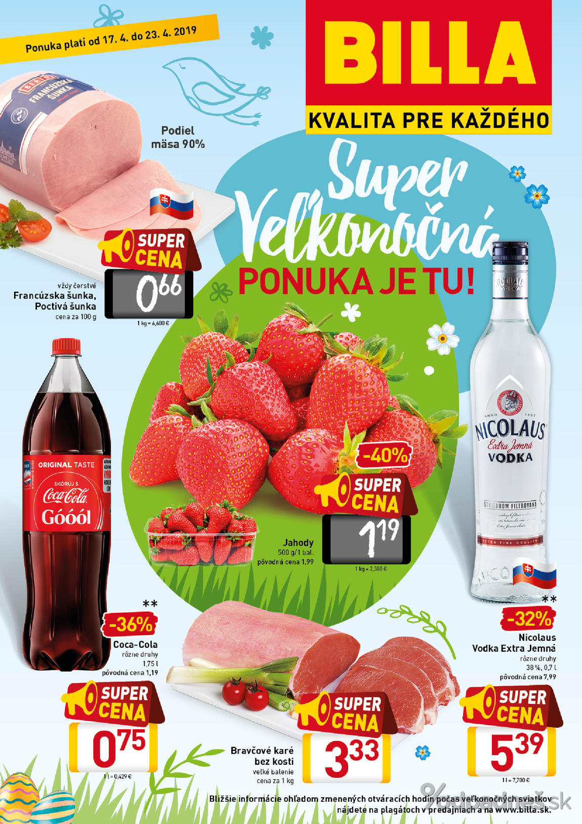 1. stránka Billa letáku