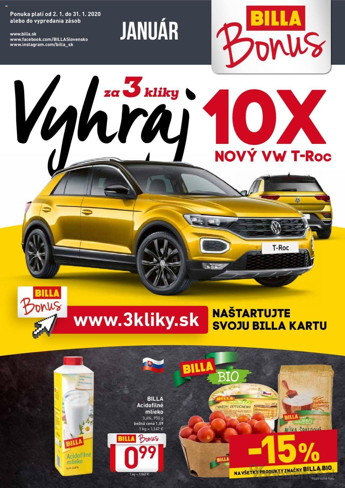 1. stránka Billa letáku