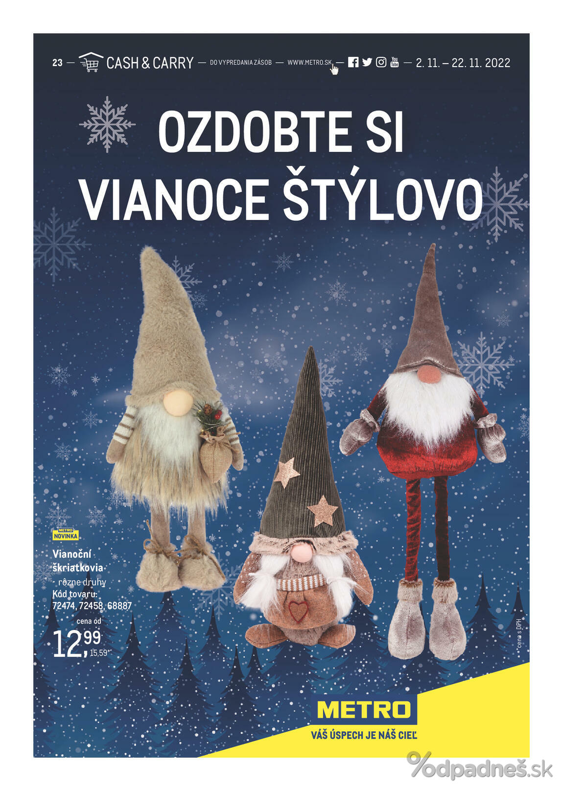 1. stránka Metro letáku