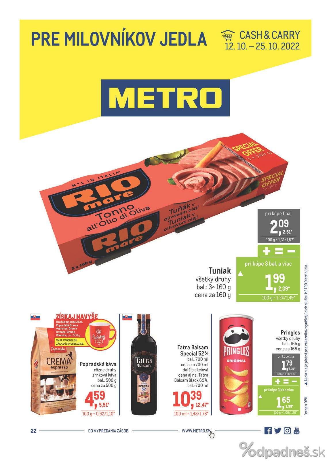 1. stránka Metro letáku