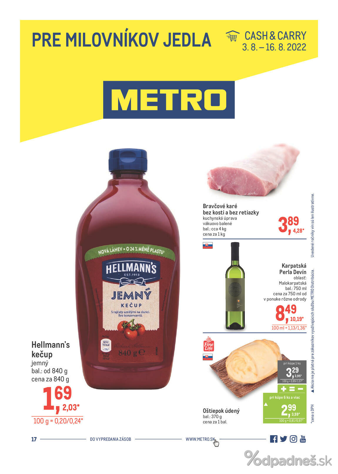 1. stránka Metro letáku