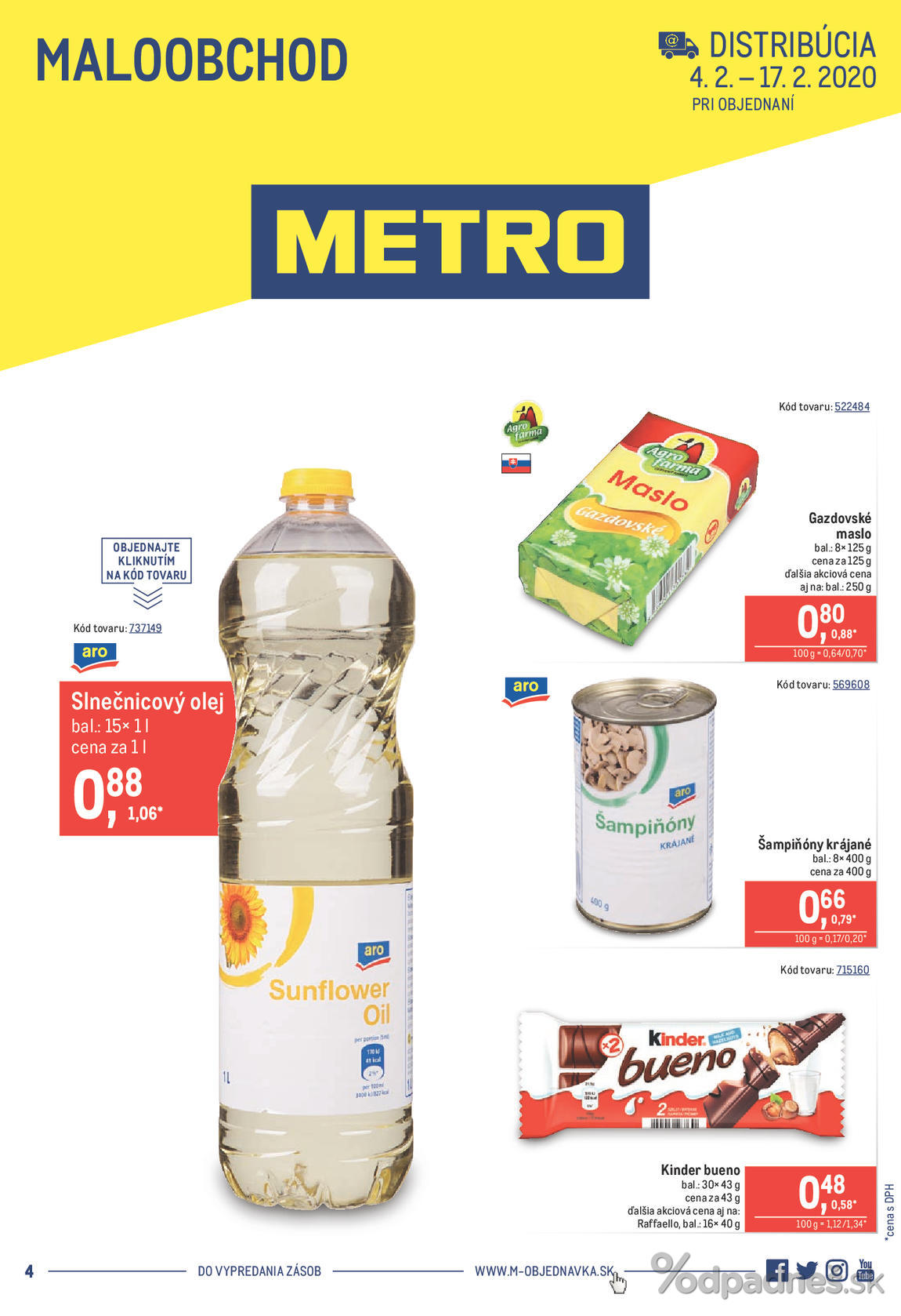 1. stránka Metro letáku