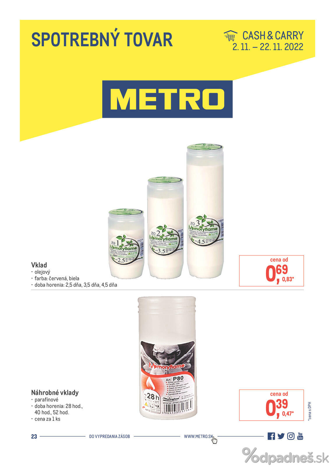 1. stránka Metro letáku