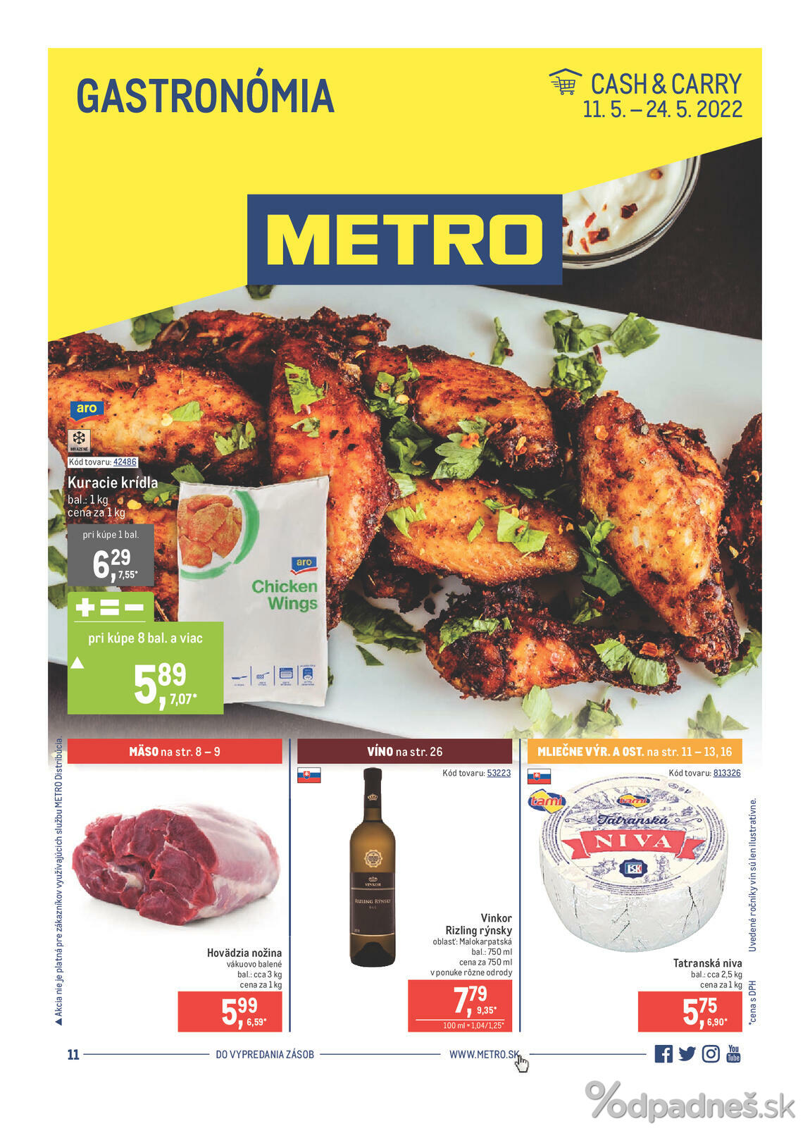 1. stránka Metro letáku