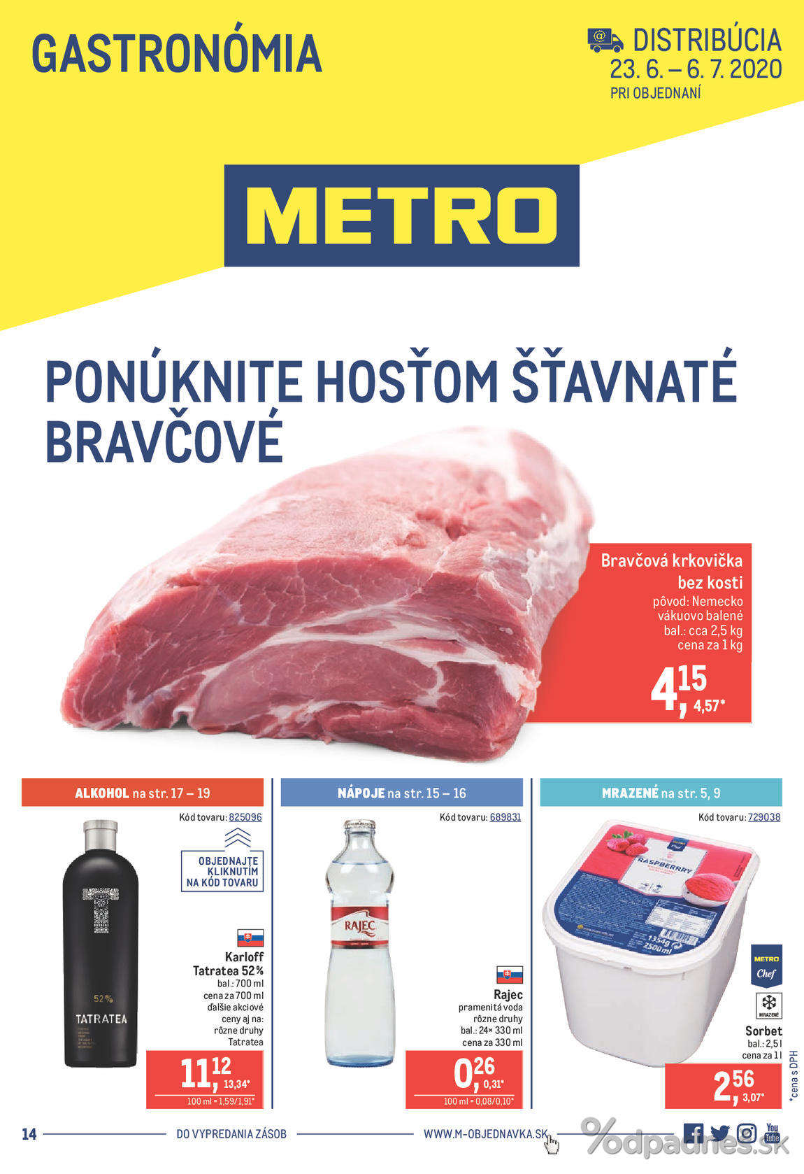 1. stránka Metro letáku