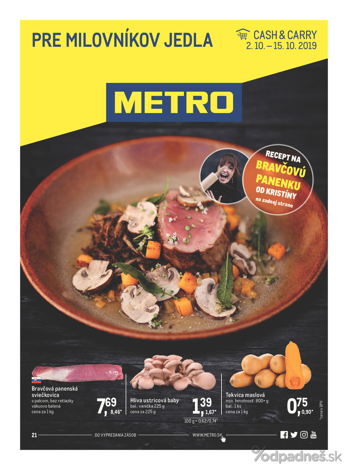 1. stránka Metro letáku