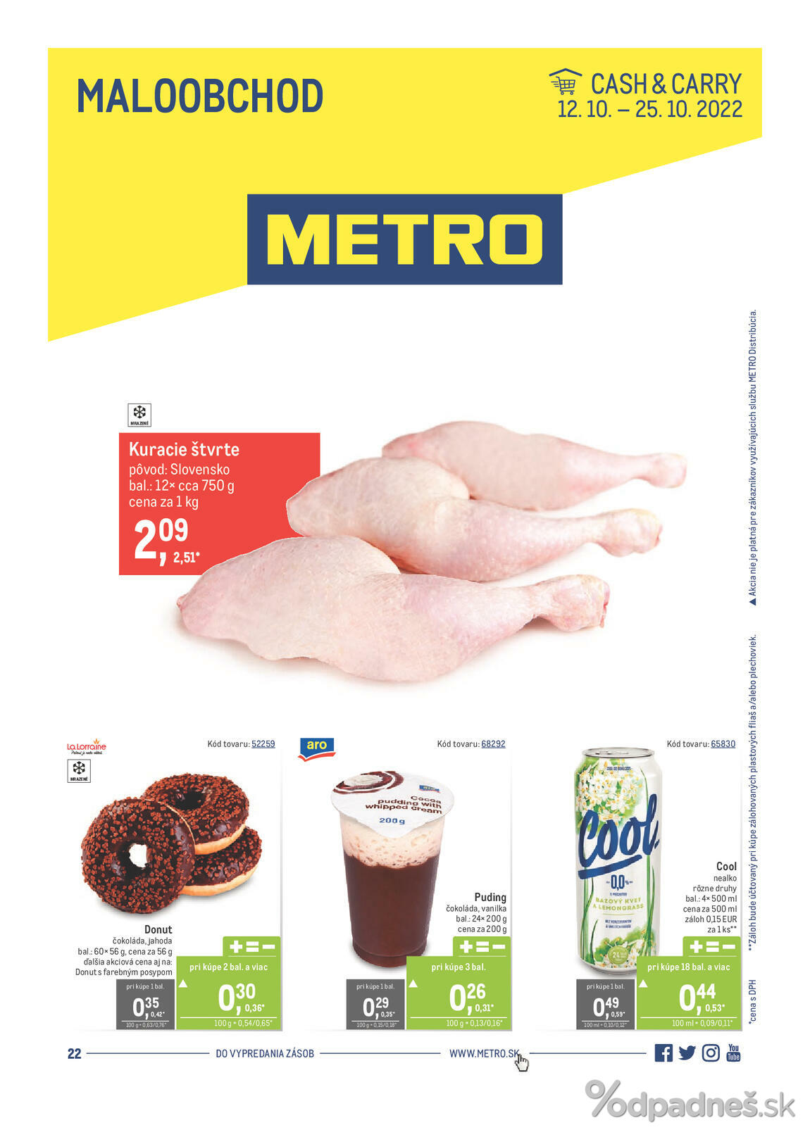 1. stránka Metro letáku