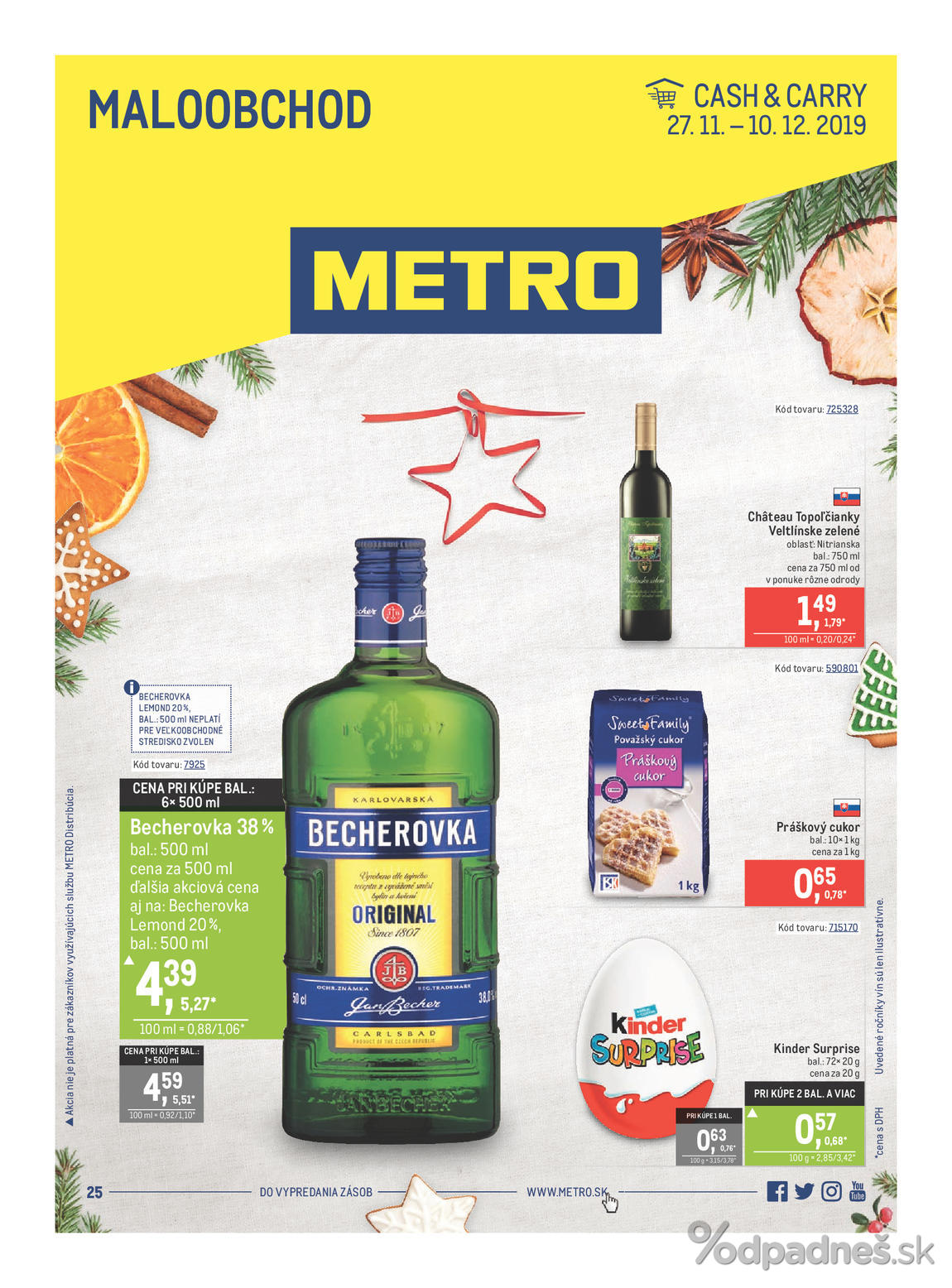 1. stránka Metro letáku