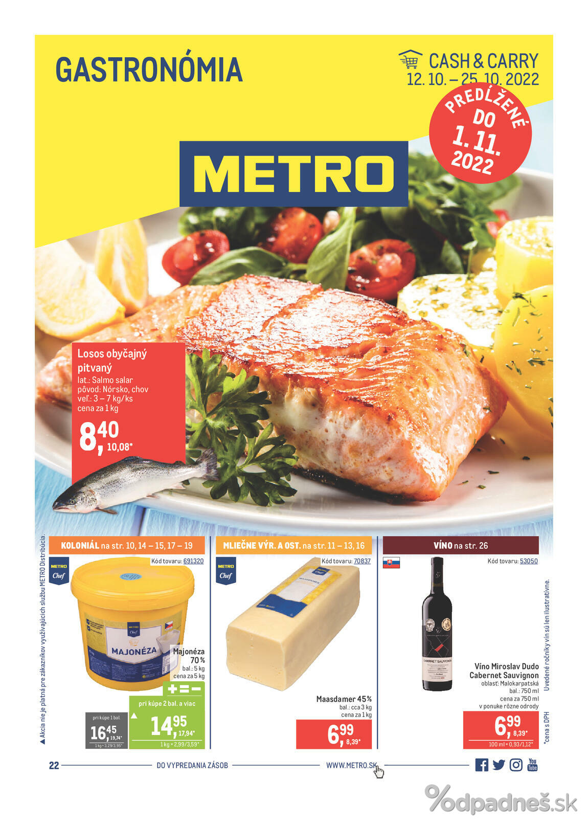 1. stránka Metro letáku