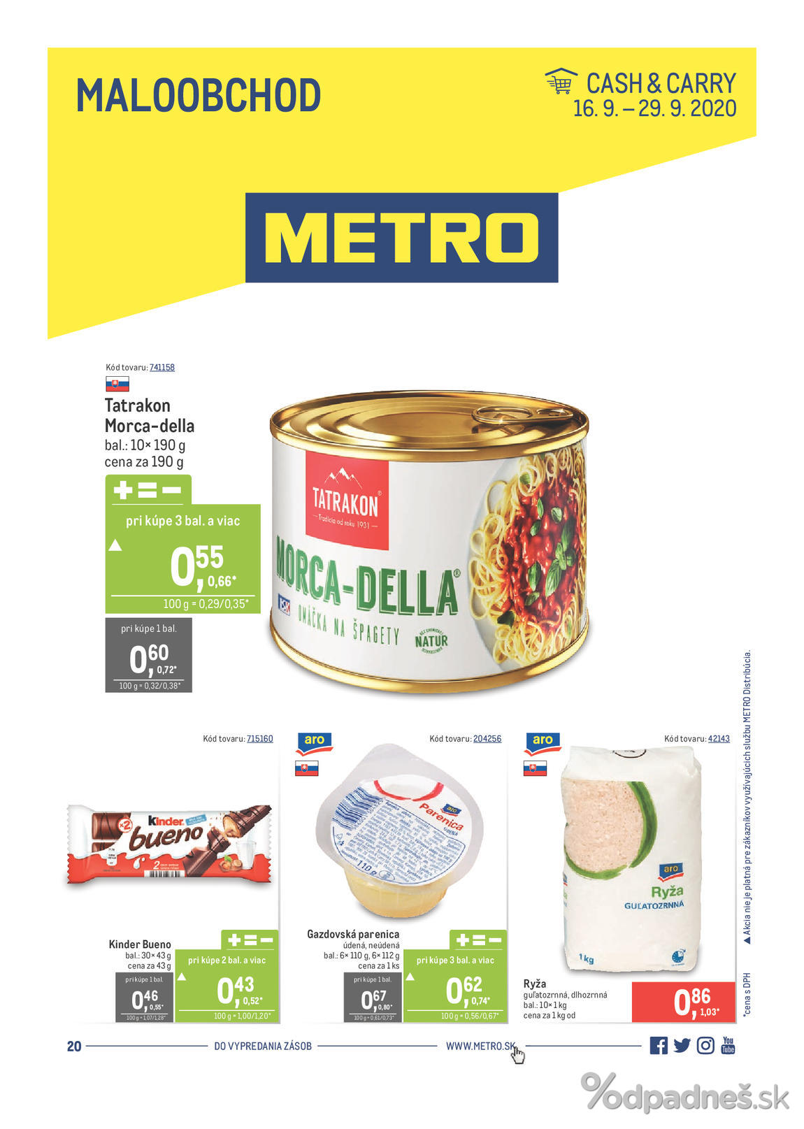 1. stránka Metro letáku