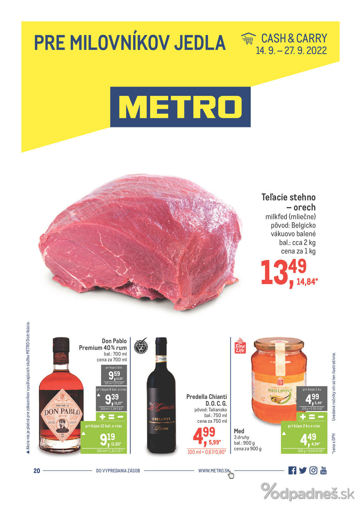 1. stránka Metro letáku