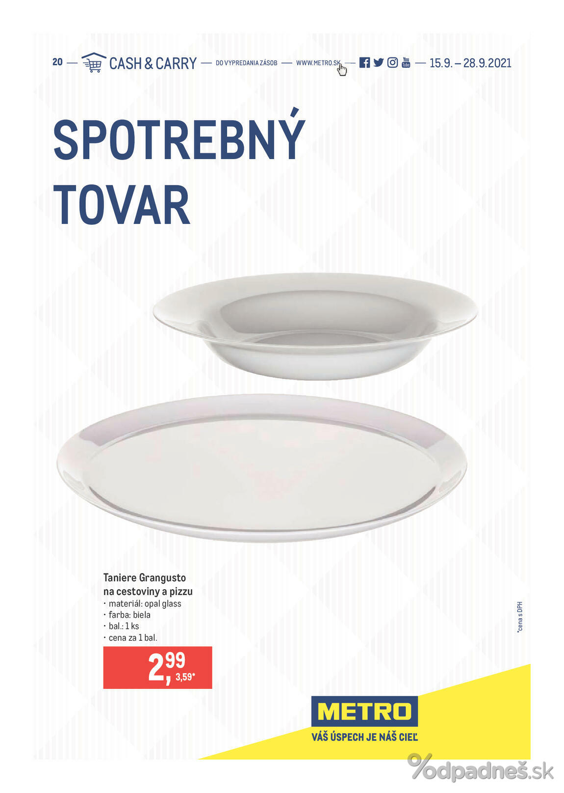 1. stránka Metro letáku