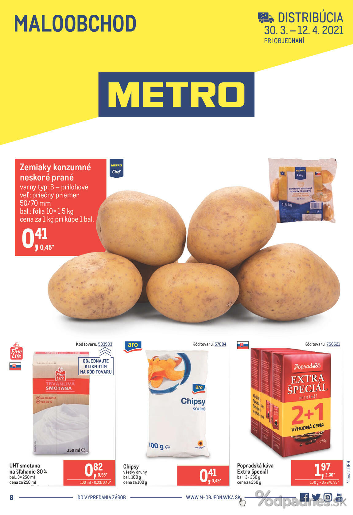 1. stránka Metro letáku