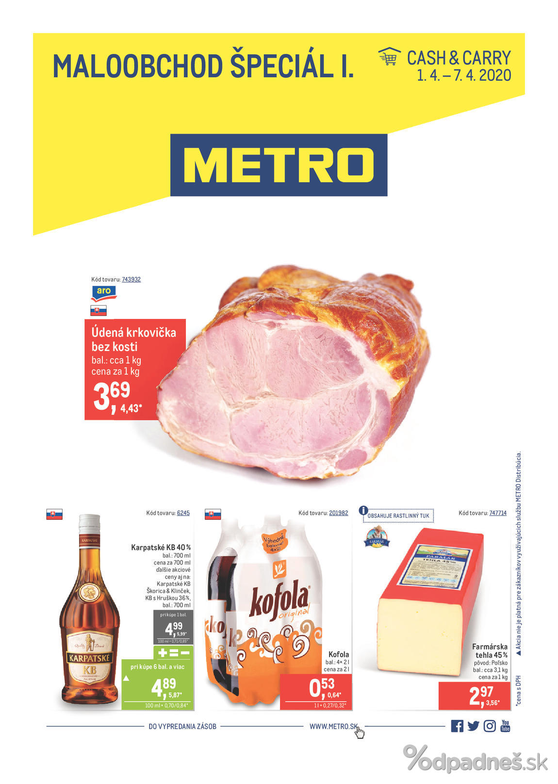 1. stránka Metro letáku