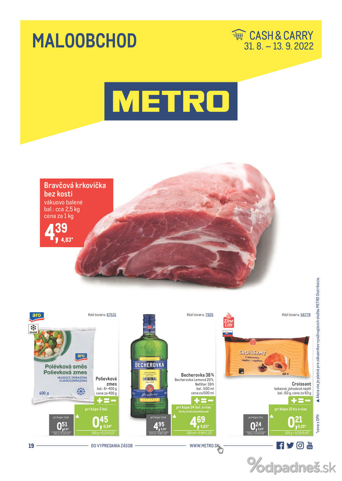 1. stránka Metro letáku