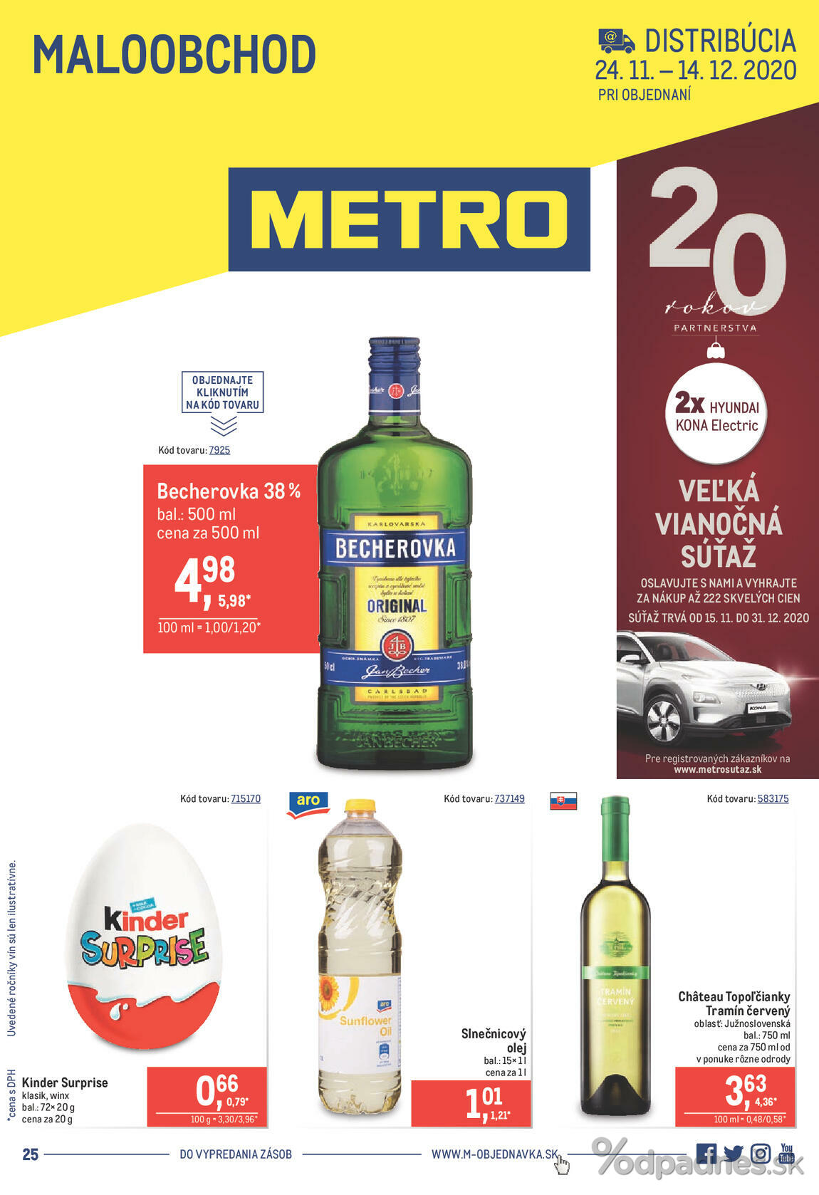 1. stránka Metro letáku