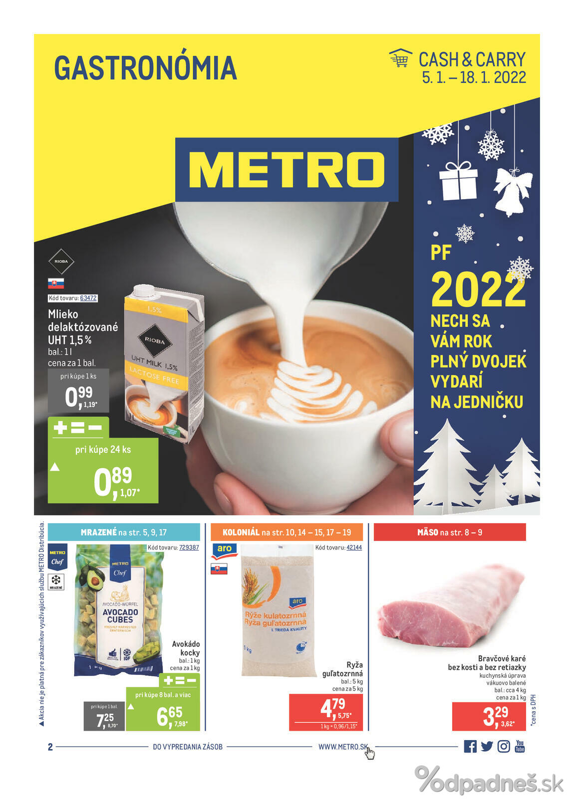 1. stránka Metro letáku
