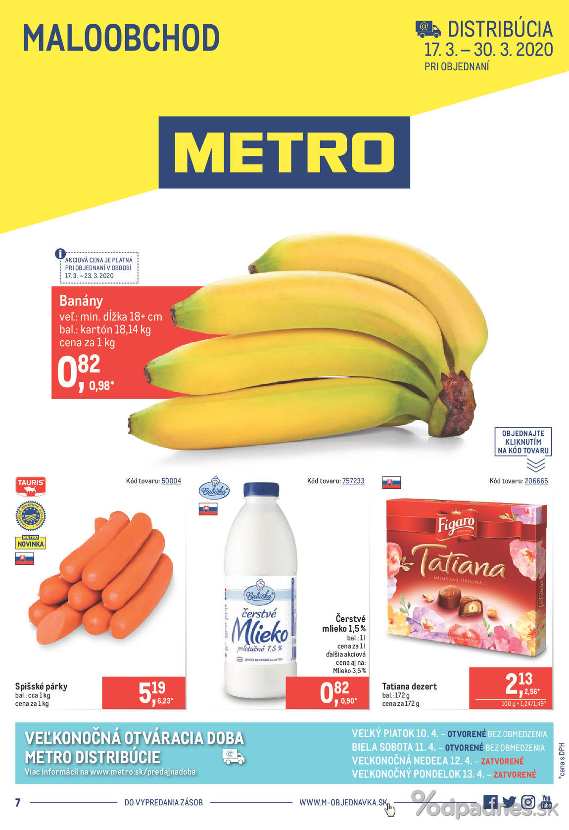 1. stránka Metro letáku