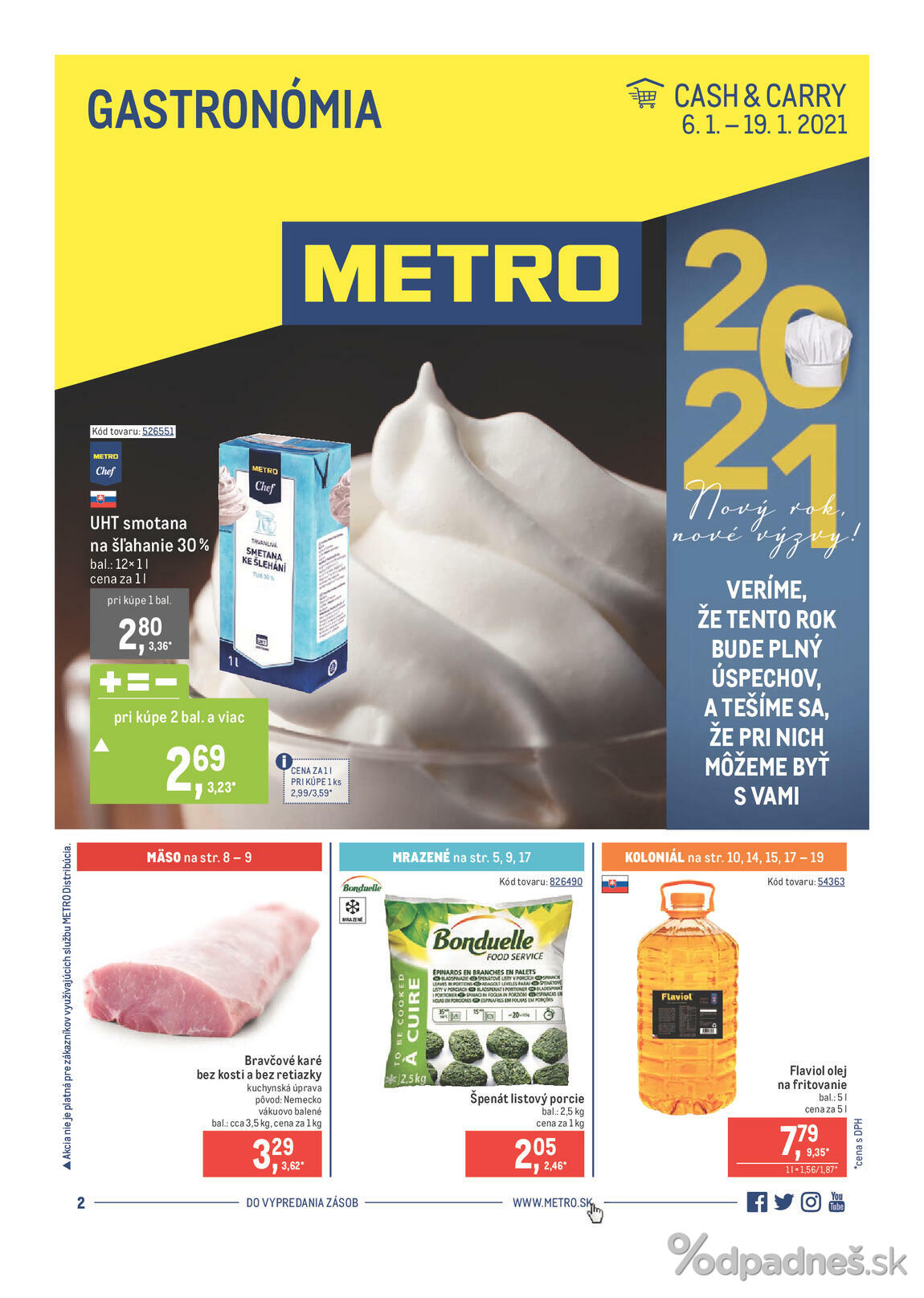 1. stránka Metro letáku