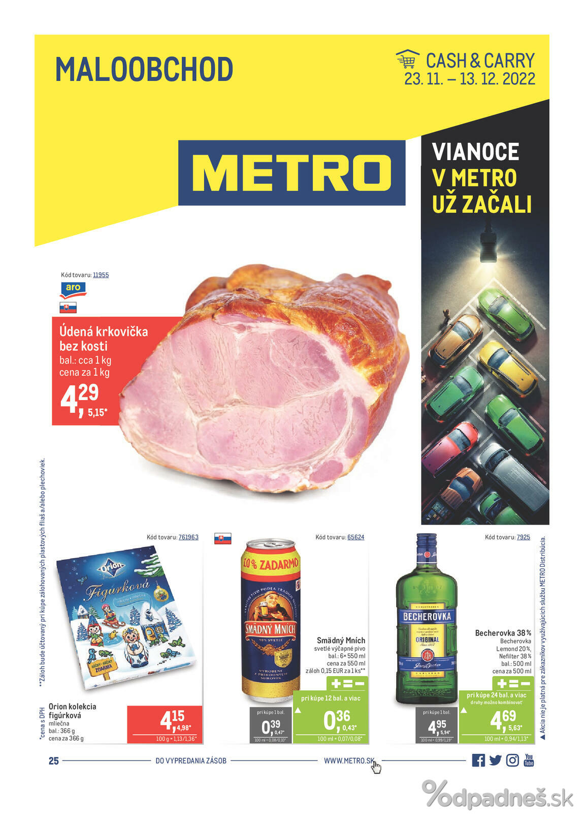 1. stránka Metro letáku