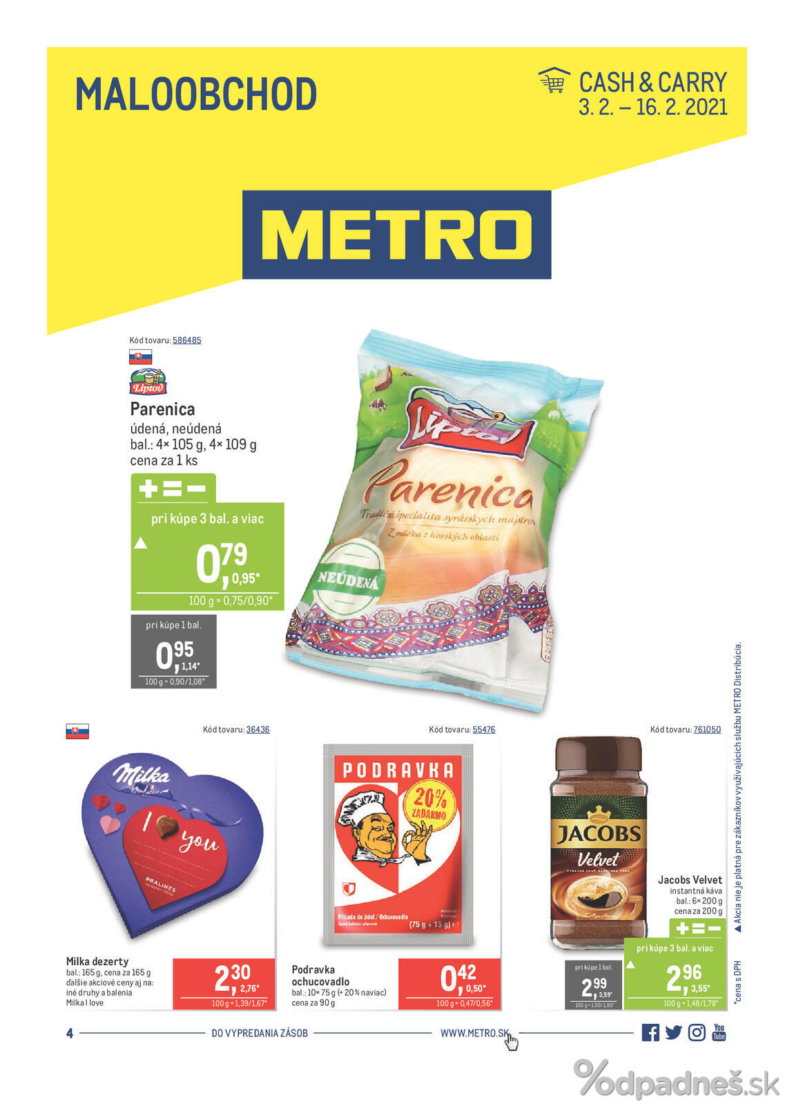 1. stránka Metro letáku
