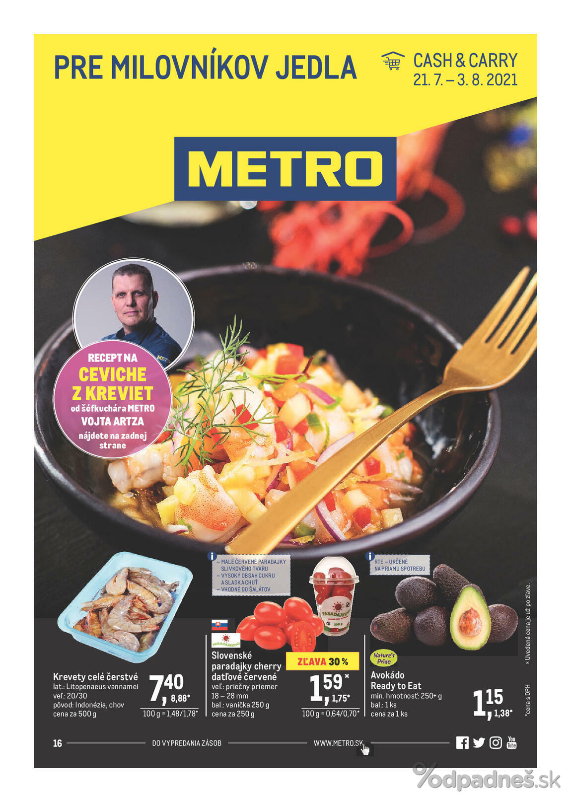 1. stránka Metro letáku