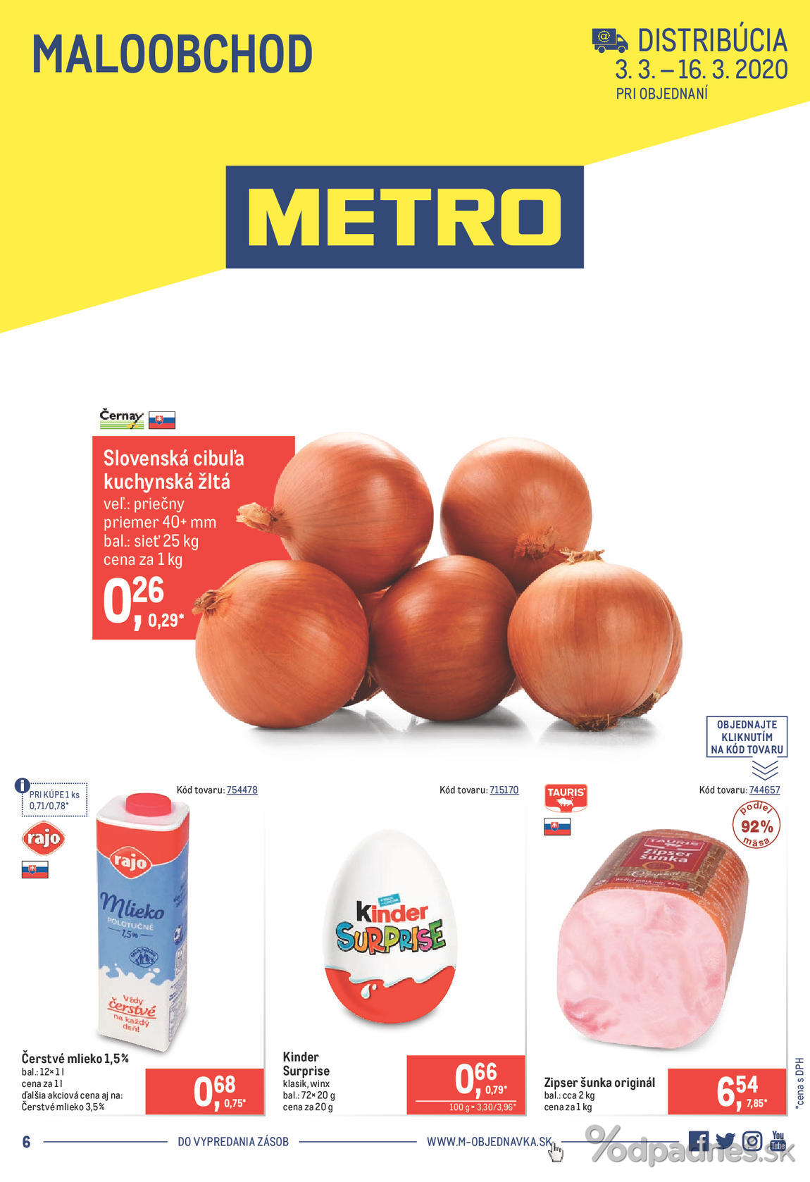 1. stránka Metro letáku