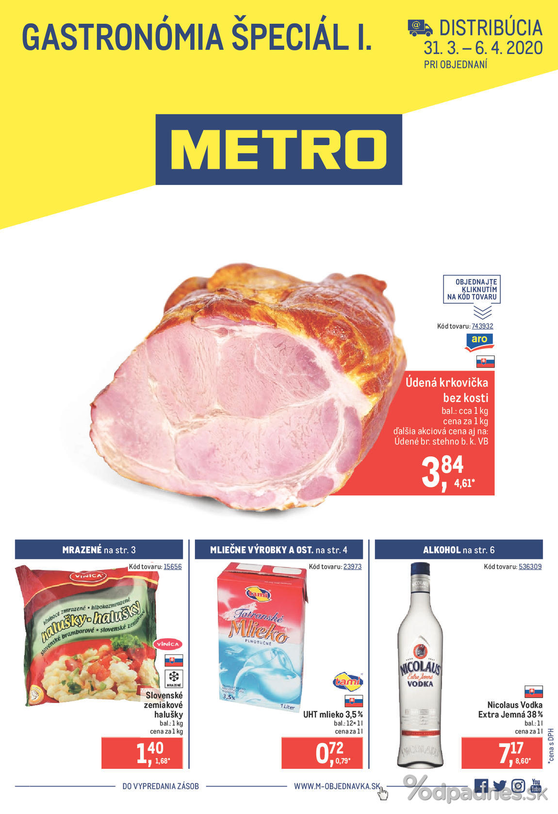 1. stránka Metro letáku