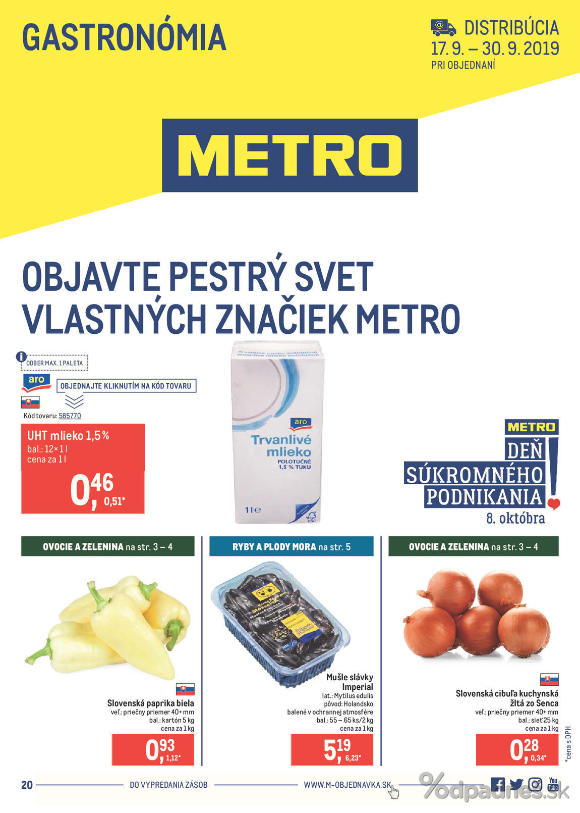 1. stránka Metro letáku
