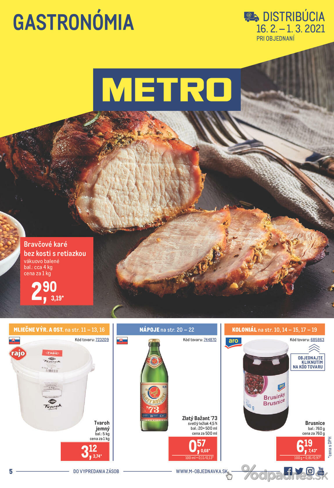1. stránka Metro letáku