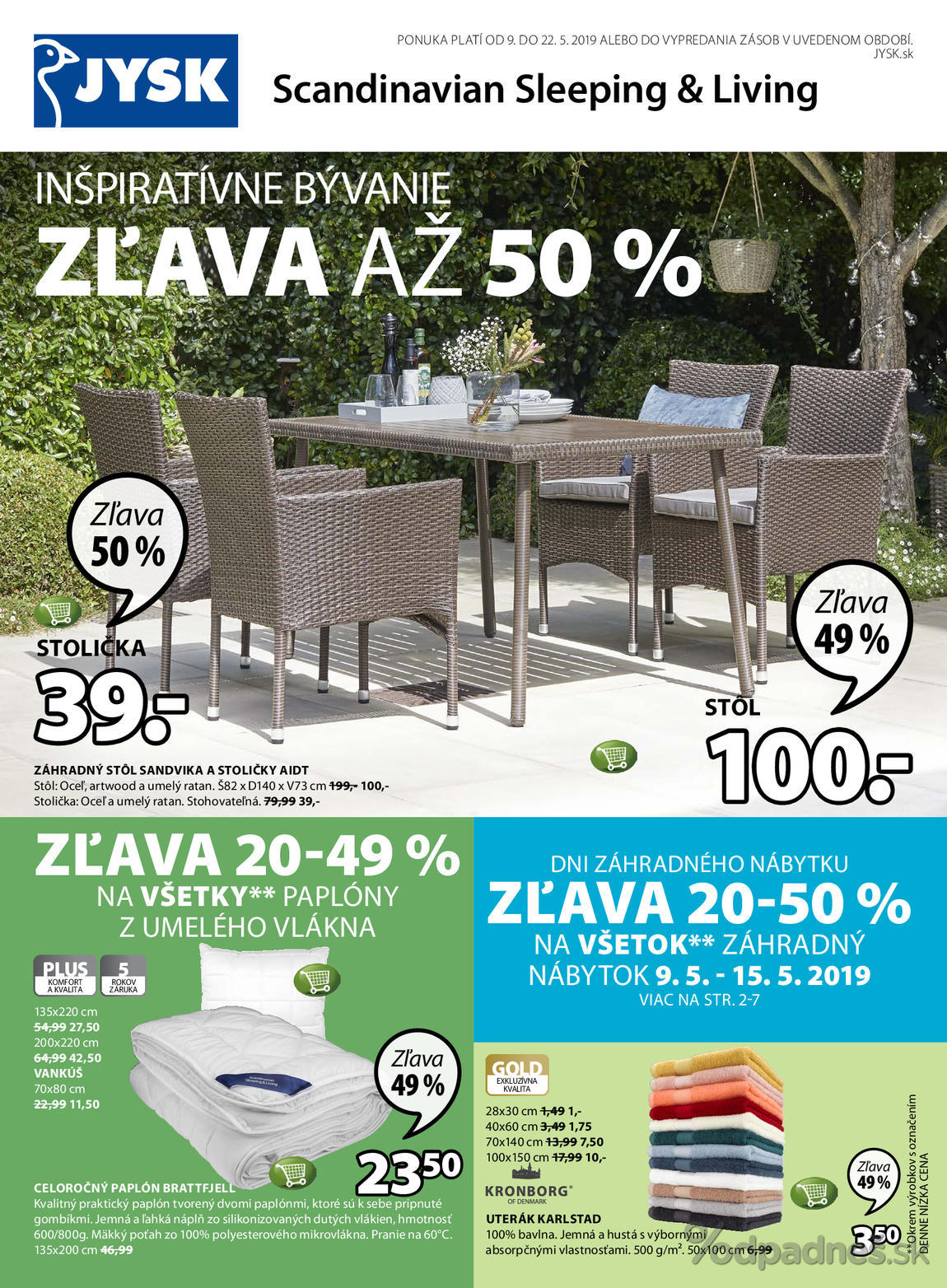 1. stránka Jysk letáku