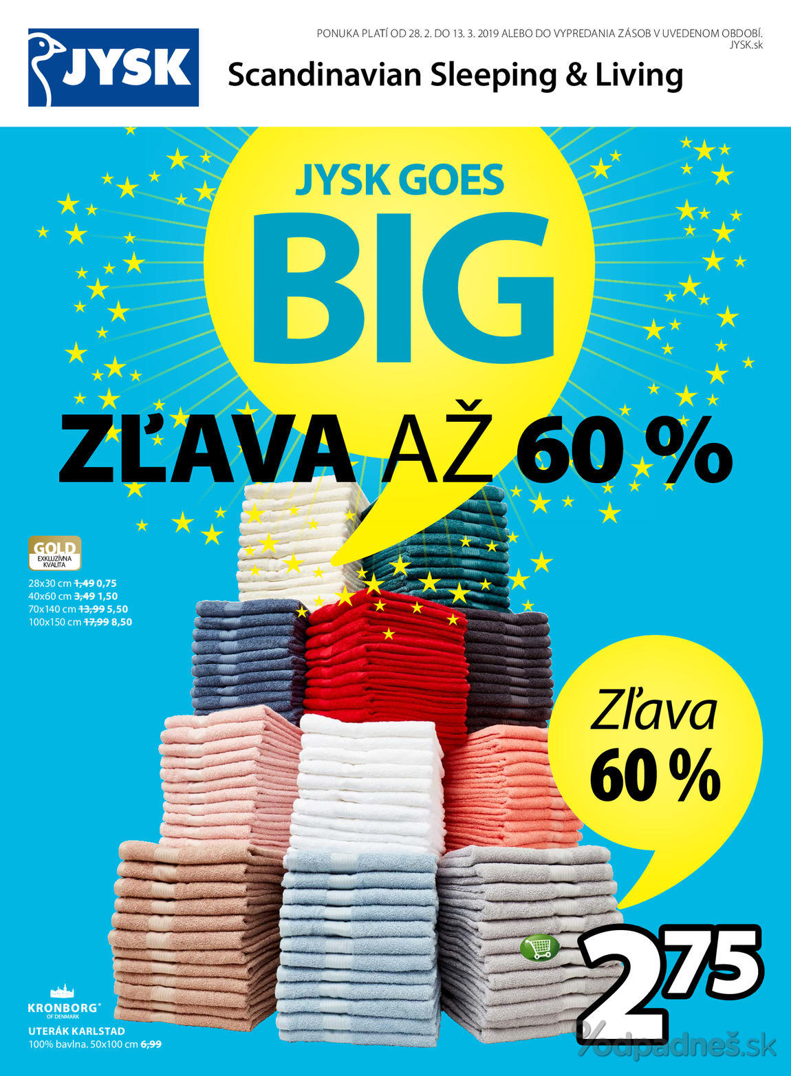 1. stránka Jysk letáku