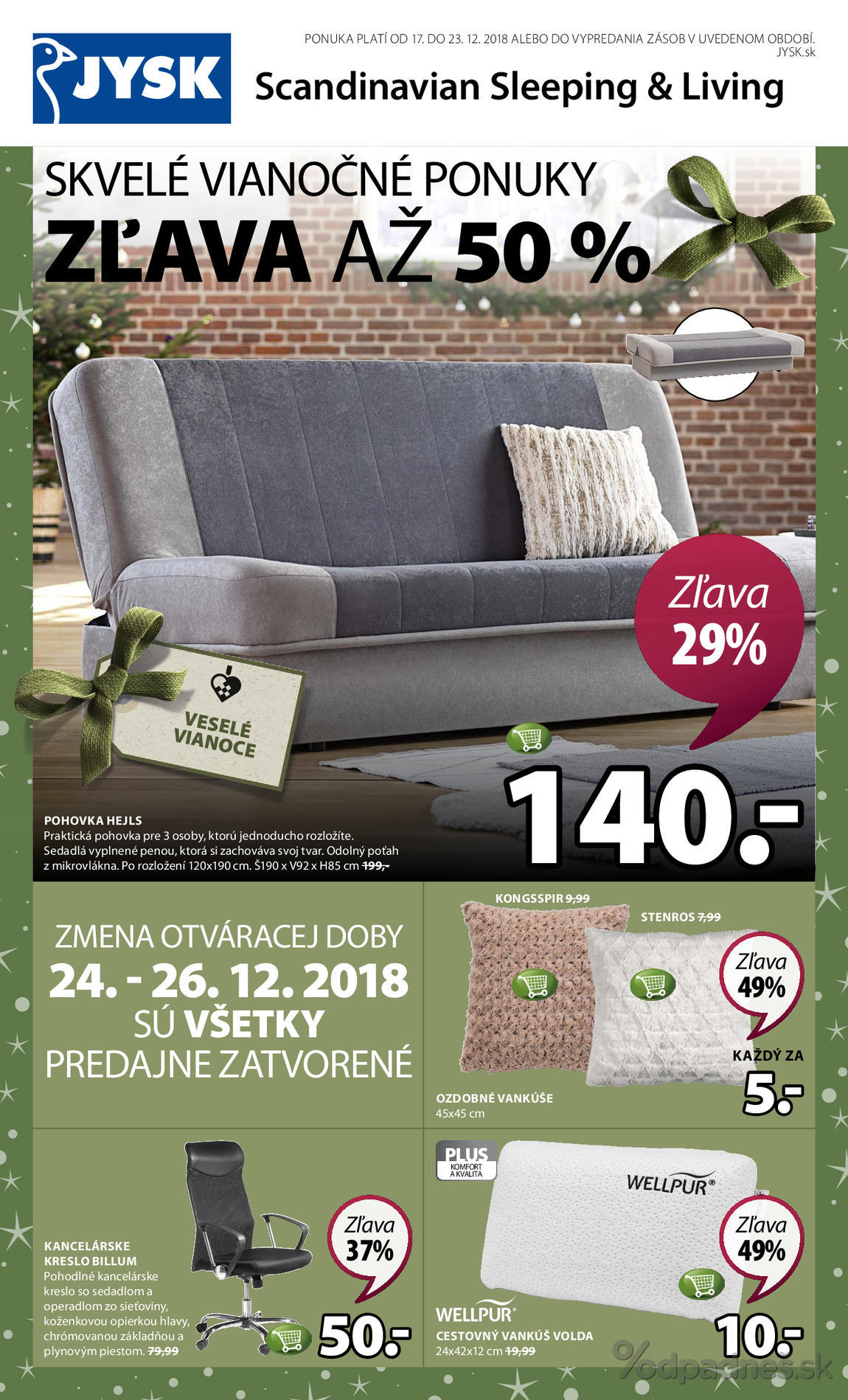 1. stránka Jysk letáku