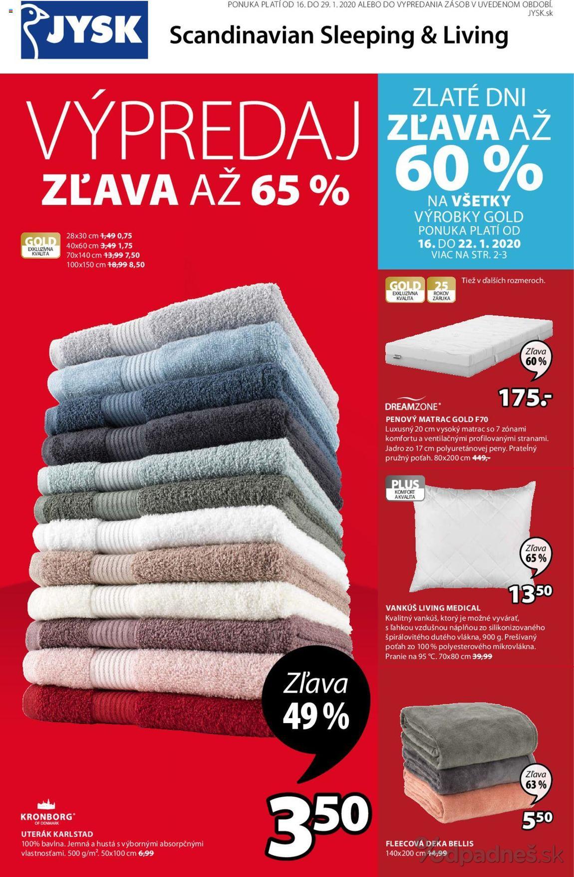 1. stránka Jysk letáku