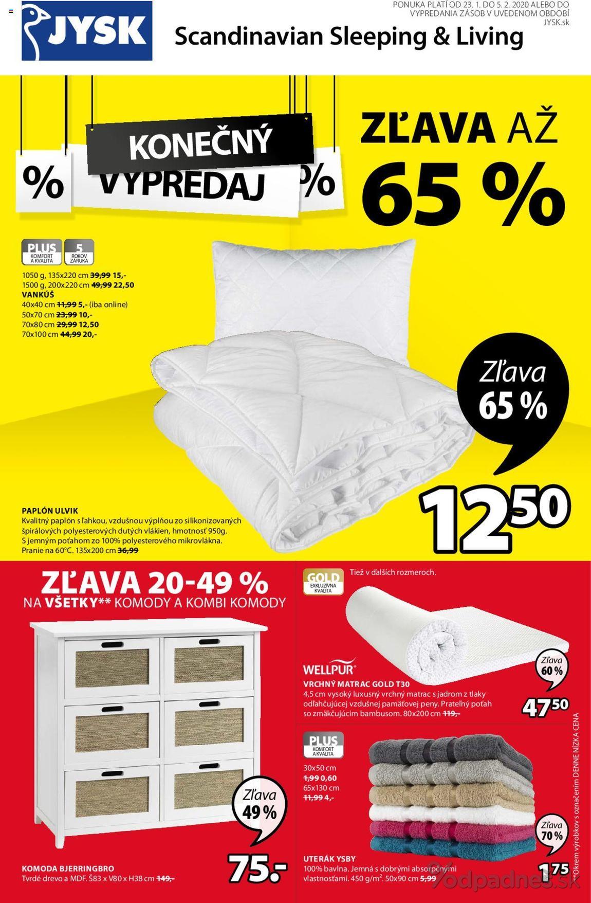 1. stránka Jysk letáku