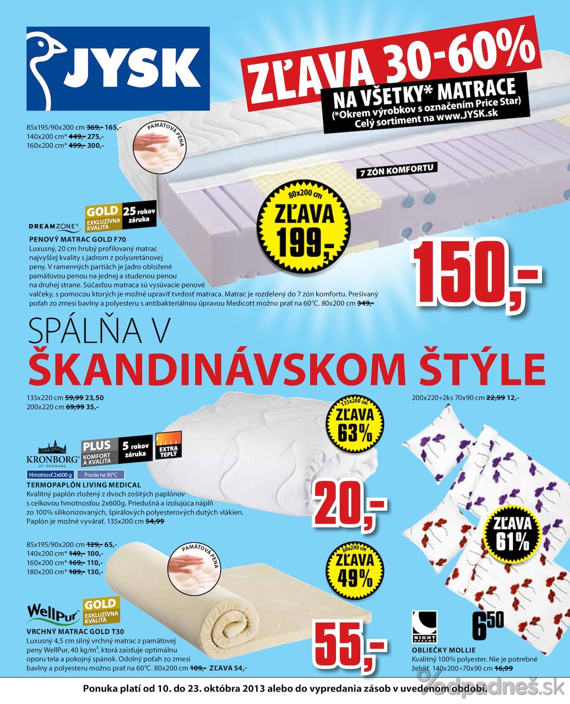 1. stránka Jysk letáku
