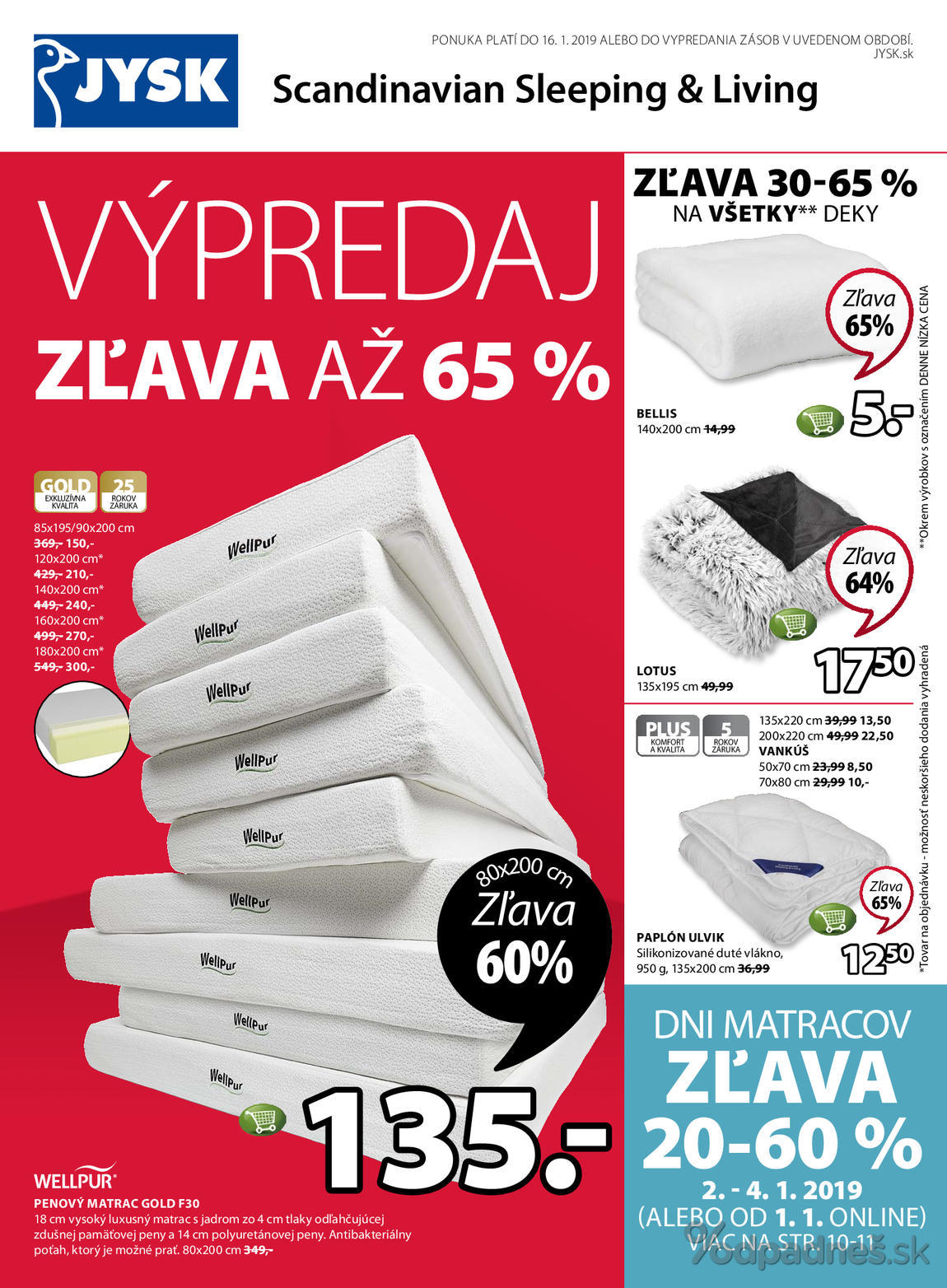 1. stránka Jysk letáku