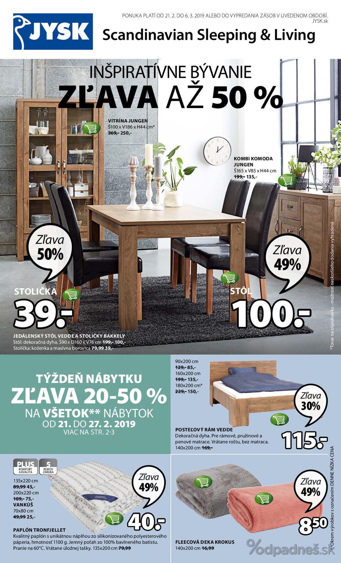 1. stránka Jysk letáku